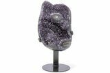 9.4" Amethyst Geode Section on Metal Stand - Uruguay - #199671-1
